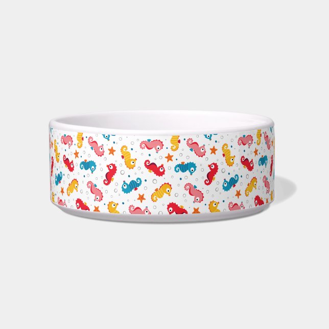 Seahorses Seamless Pattern Bowl (Front)