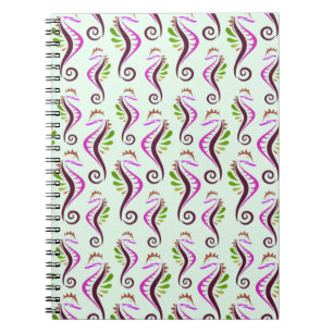 Seahorses Seamless Pattern  Notebook
