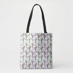Seahorses Seamless Pattern Tote Bag