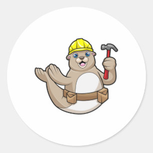 Seal as Carpenter with Hammer & Hat