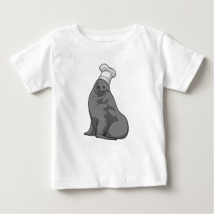 Seal as Cook with Chef hat Baby T-Shirt
