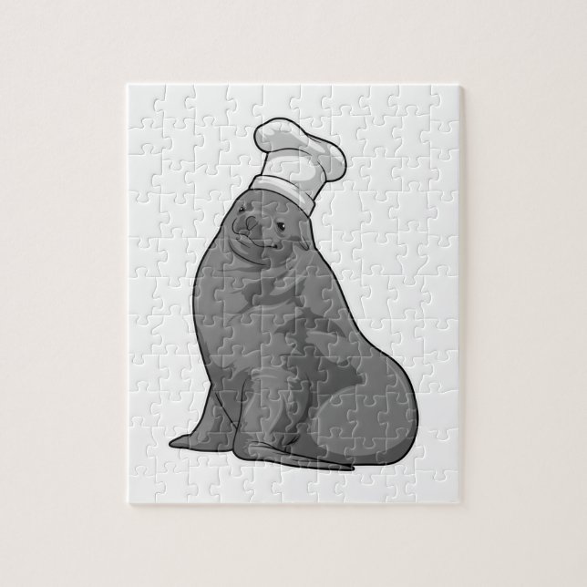 Seal as Cook with Chef hat Jigsaw Puzzle (Vertical)