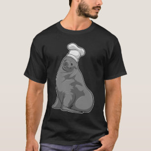 Seal as Cook with Chef hat T-Shirt