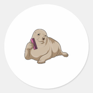 Seal as Hairdresser with Comb