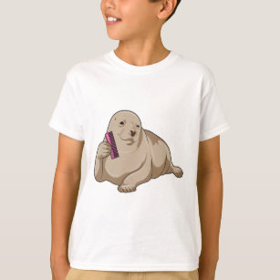Seal as Hairdresser with Comb T-Shirt