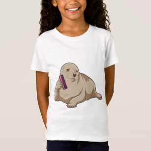 Seal as Hairdresser with Comb T-Shirt