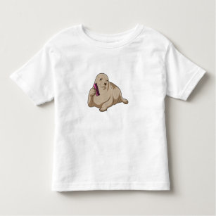 Seal as Hairdresser with Comb Toddler T-Shirt