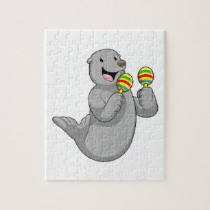 Seal as Musician with Maracas Jigsaw Puzzle
