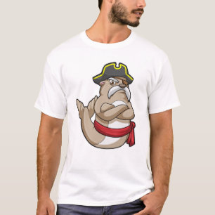 Seal as Pirate with Pirate hat T-Shirt