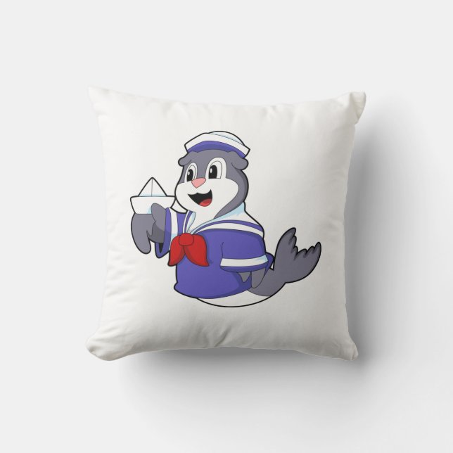Seal as Sailor with Boat Cushion (Front)