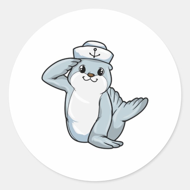 Seal as Sailor with Sailor hat (Front)