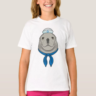 Seal as Sailor with Sailor hat T-Shirt