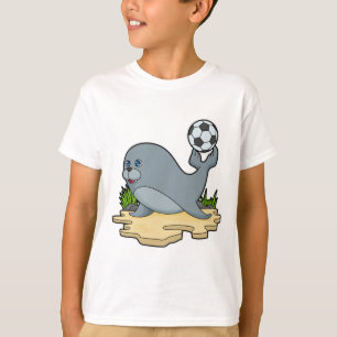 Seal as Soccer player with Soccer T-Shirt