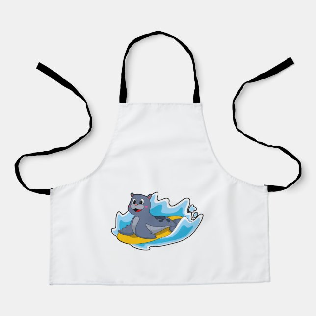 Seal as Surfer with Surfboard Apron (Front)