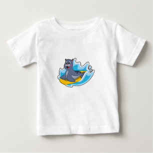 Seal as Surfer with Surfboard Baby T-Shirt