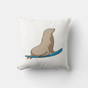 Seal as Surfer with Surfboard Cushion
