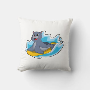 Seal as Surfer with Surfboard Cushion