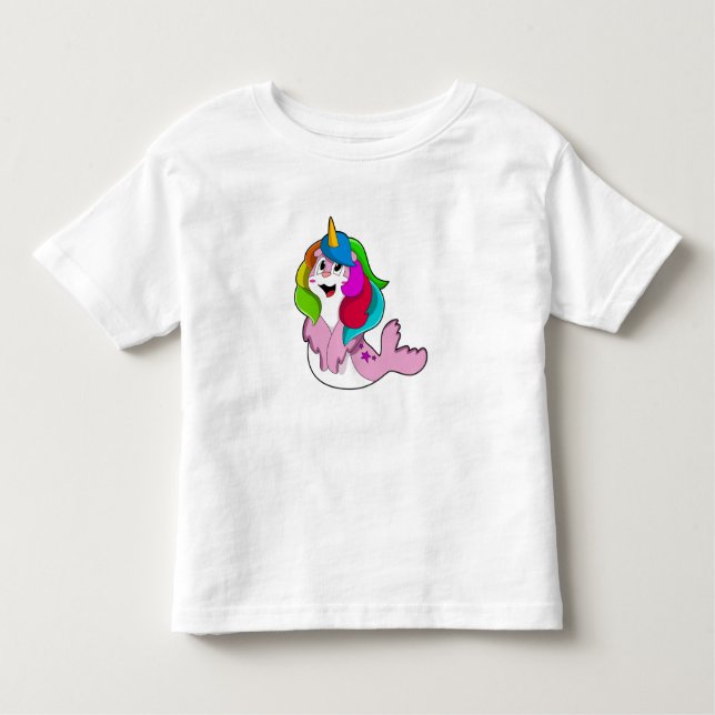 Seal as Unicorn Toddler T-Shirt (Front)