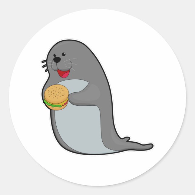 Seal at Eating with Burger (Front)