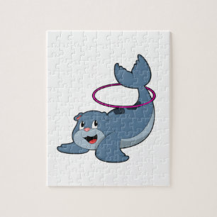 Seal at Fitness with Fitness tires.PNG Jigsaw Puzzle