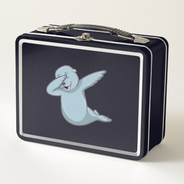 Seal at Hip Hop Dance Dab Metal Lunch Box (Front)