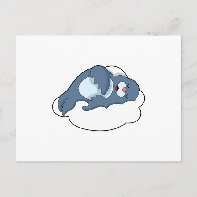 Seal at Sleeping on Cloud Postcard (Front)