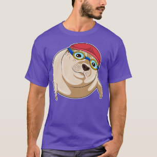 Seal at Swimming with Swimming goggles T-Shirt