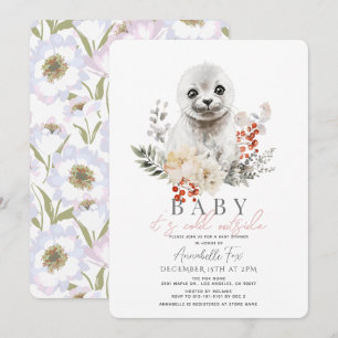 Seal Baby It's Cold Outside Baby Shower Invitation