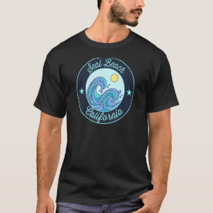 Seal Beach Ca California Souvenir Nautical Surfer T-Shirt