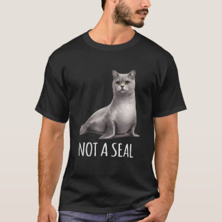 Seal Cat Hybrid Cute Funny Ocean Animal Meme T-Shirt