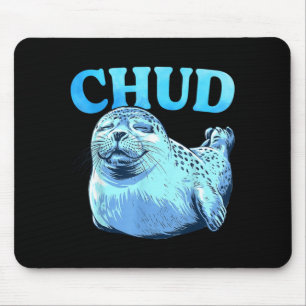 Seal Chud Vintage Funny Cute Seal Meme Animal Mouse Pad