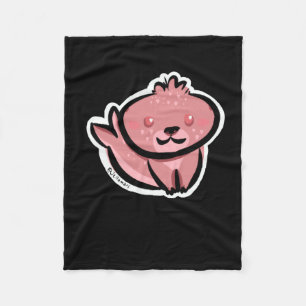 Seal Cute Sticker Fleece Blanket