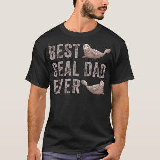 Seal Dad Animal Sea Caribbean Monk Seal T-Shirt