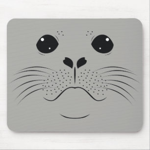 Seal face silhouette mouse pad