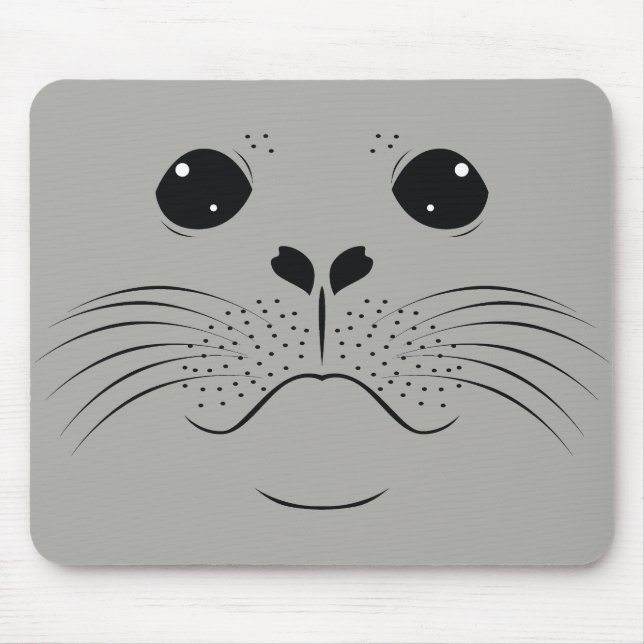 Seal face silhouette mouse pad (Front)