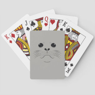 Seal face silhouette playing cards