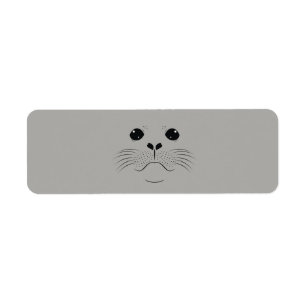 Seal face silhouette return address label