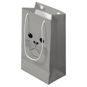 Seal face silhouette small gift bag