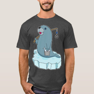 Seal Fishing Fisher Fishing rod T-Shirt
