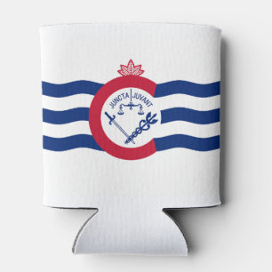 Seal/ Flag of the City of Cincinnati, Ohio Can Cooler