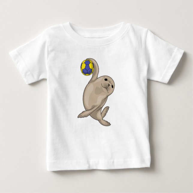 Seal Handball player Handball Baby T-Shirt (Front)