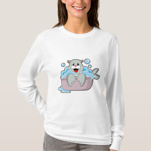 Seal in Bathtub T-Shirt
