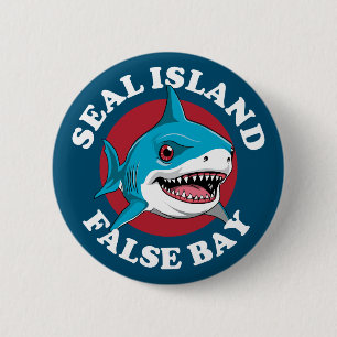 Seal Island False Bay - Scuba Diving With Sharks 6 Cm Round Badge