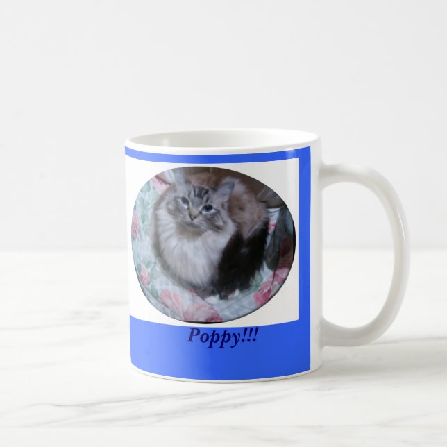 Seal  Lynx Mitted Ragdoll Cat, Poppy!!! Coffee Mug (Right)
