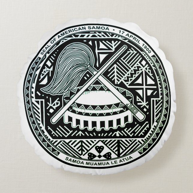 Seal of American Samoa Round Cushion (Front)