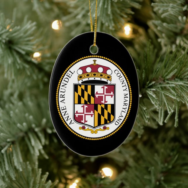 Seal of Anne Arundel County, MD Ceramic Ornament (Tree)