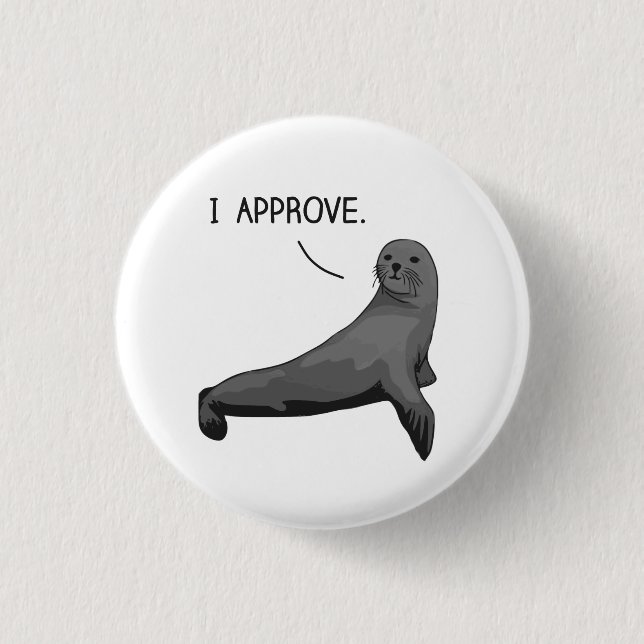 Seal of Approval 3 Cm Round Badge (Front)