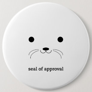 'Seal of Approval' 6 Cm Round Badge