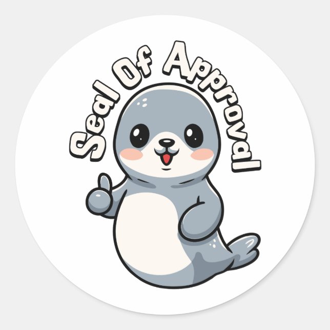 Seal Of Approval! Cute Seal Pun Cartoon (Front)