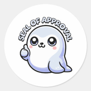 Seal of Approval! Cute Seal Pun Cartoon